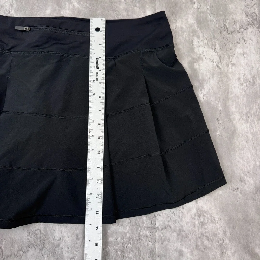 Lululemon Pace Rival Mid-Rise Skort Womens 10 Black Tennis Golf Athletic Skirt - Picture 5 of 7